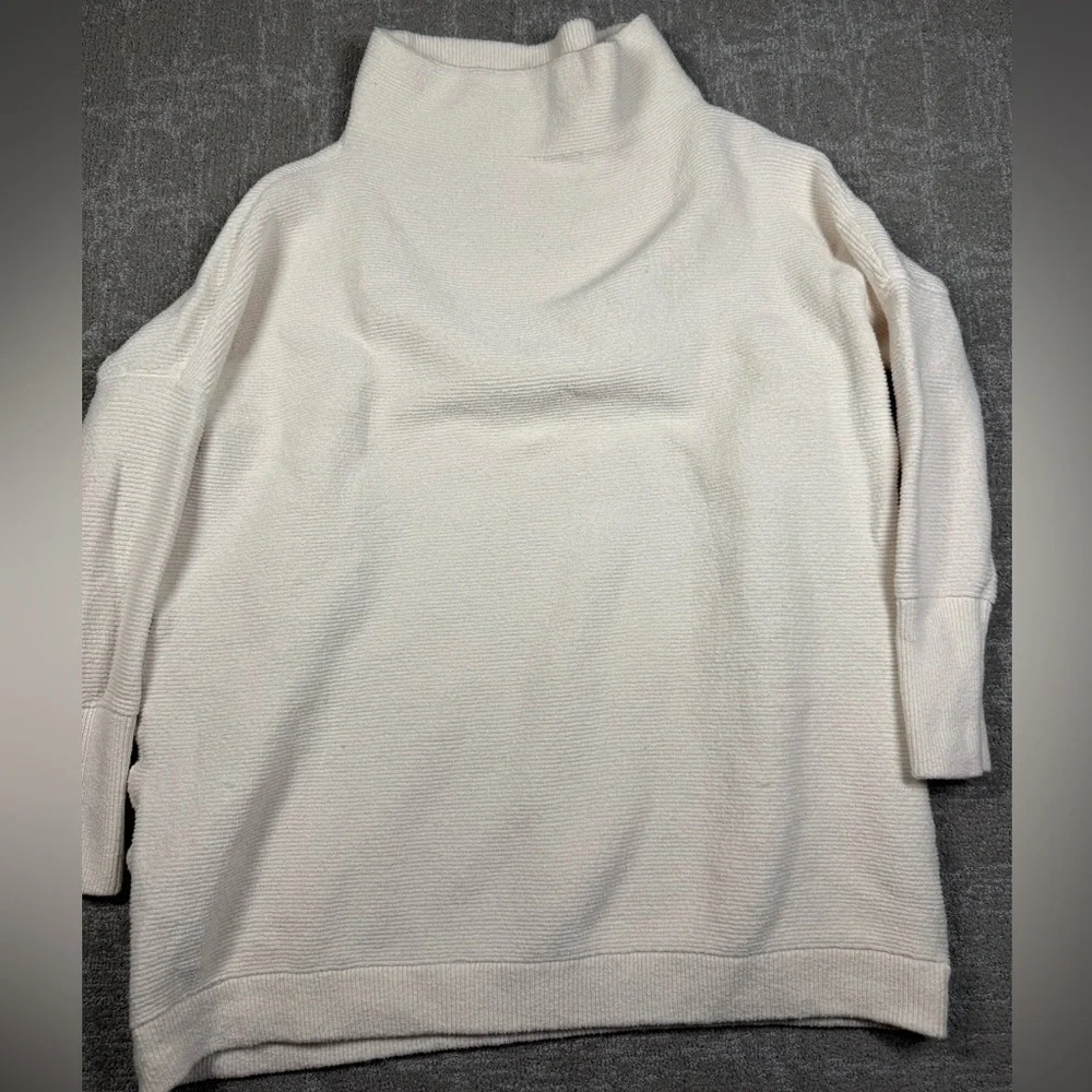 Free People Ribbed Ottoman Slouch Tunis Long Sleeve Boho Sweater Women Size Smal